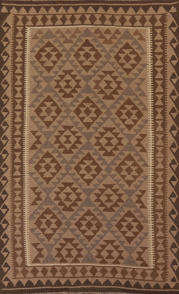 Brown Kilim Oriental Area Rug 5x8