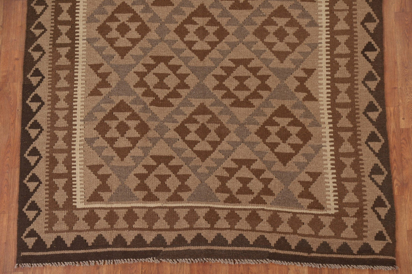 Brown Kilim Oriental Area Rug 5x8