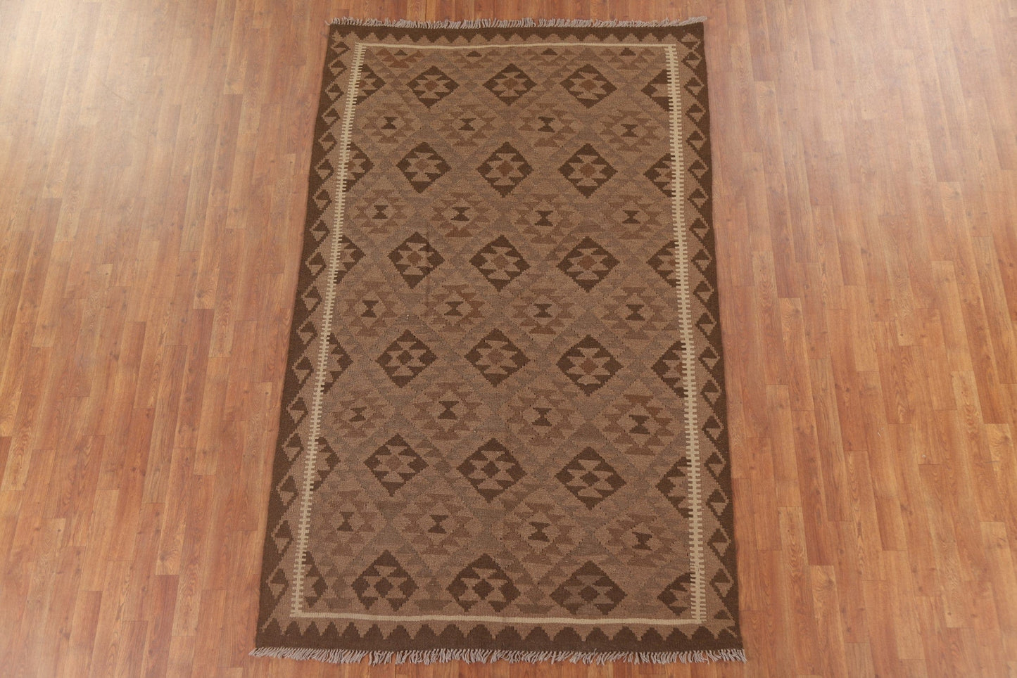 Kilim Reversible Wool Area Rug 5x8