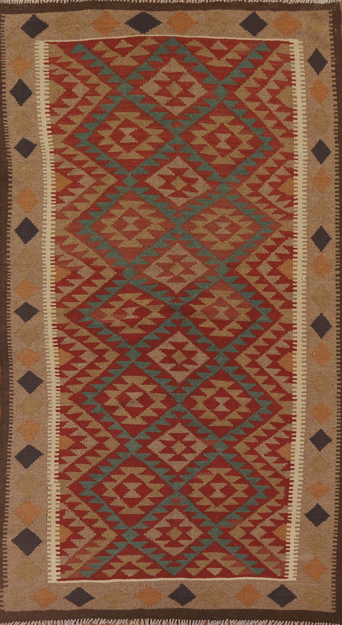 Reversible Wool Kilim Oriental Area Rug 5x8