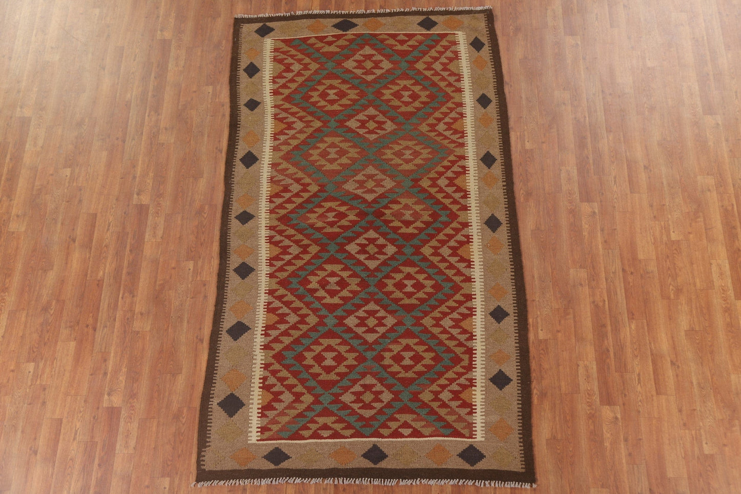 Reversible Wool Kilim Oriental Area Rug 5x8