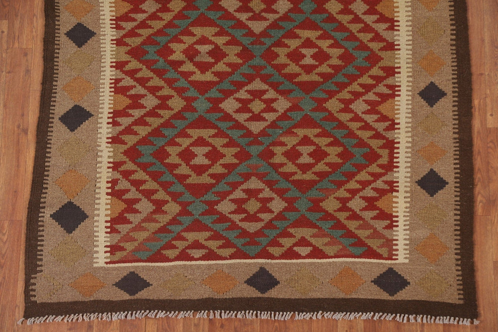 Reversible Wool Kilim Oriental Area Rug 5x8