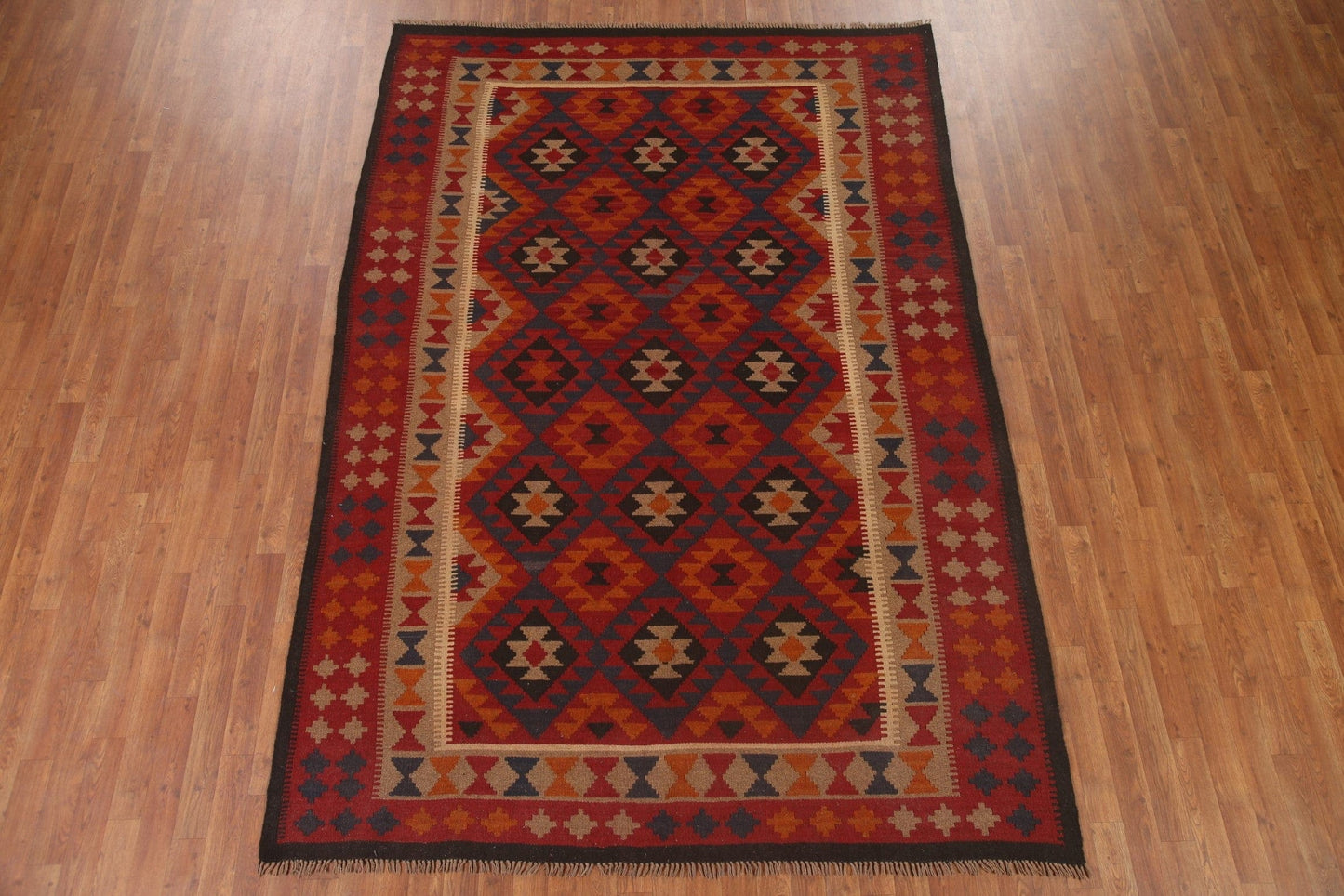 Geometric Kilim Reversible Area Rug 7x10