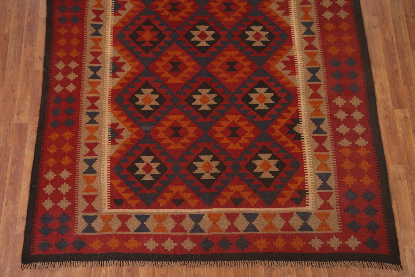 Geometric Kilim Reversible Area Rug 7x10