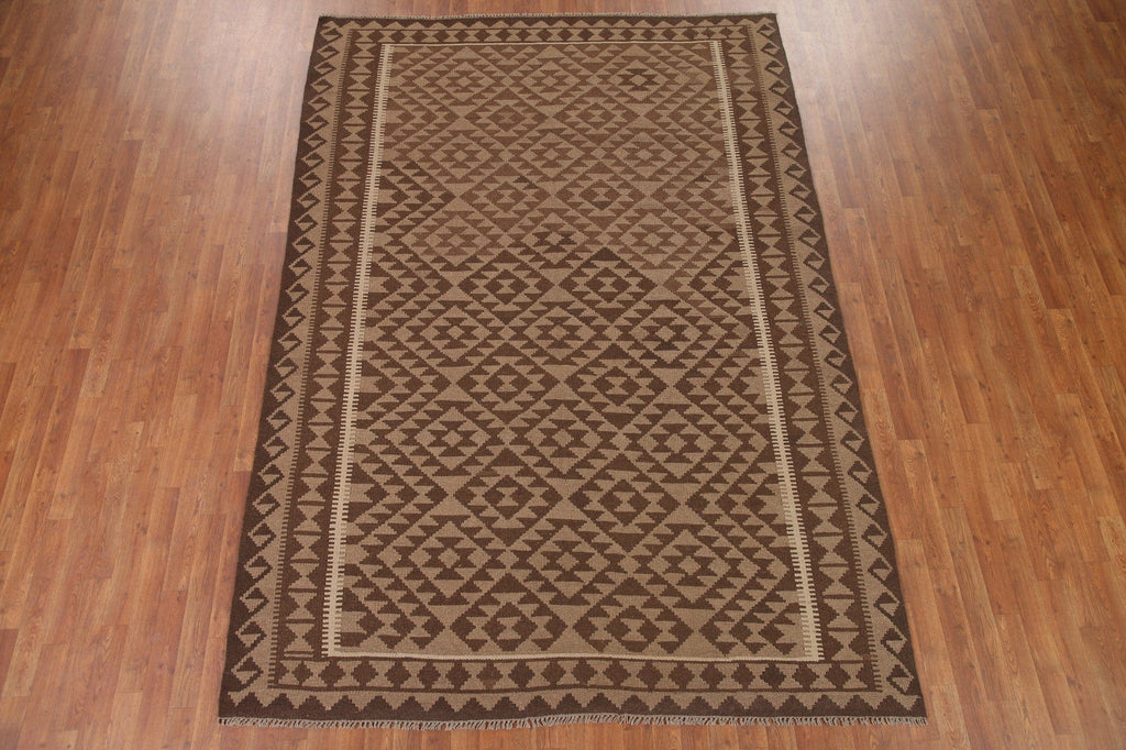 Reversible Wool Kilim Oriental Area Rug 7x10