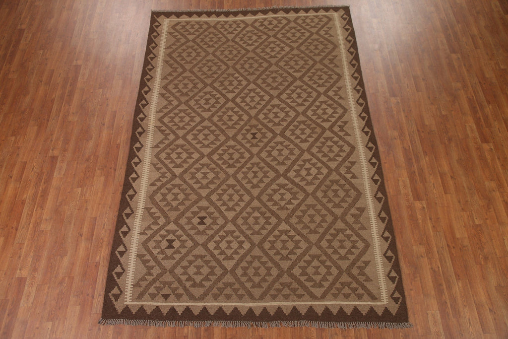 Reversible Wool Kilim Oriental Area Rug 7x10