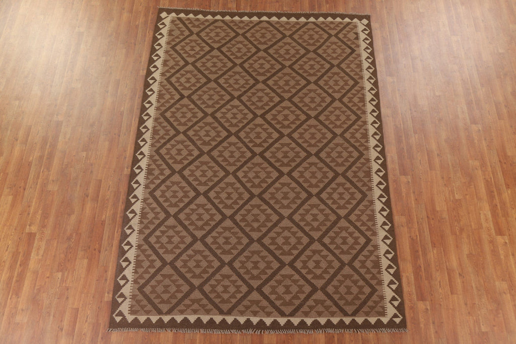 Reversible Wool Kilim Oriental Area Rug 7x10