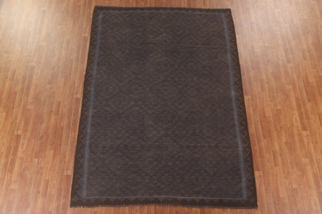 Reversible Wool Kilim Oriental Area Rug 7x9