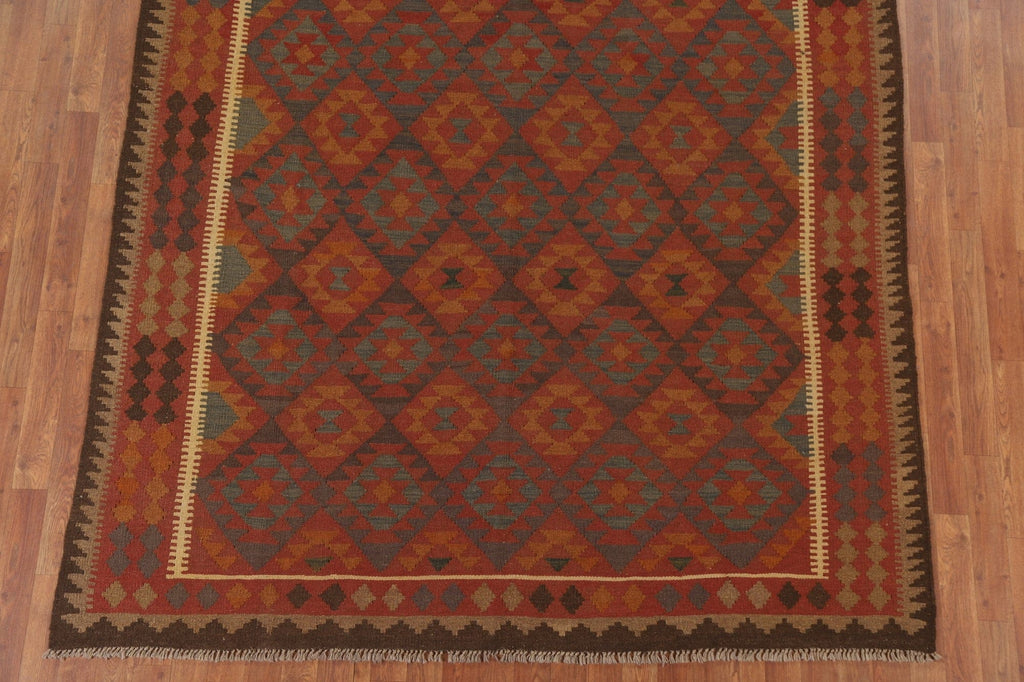 Reversible Wool Kilim Oriental Area Rug 7x10