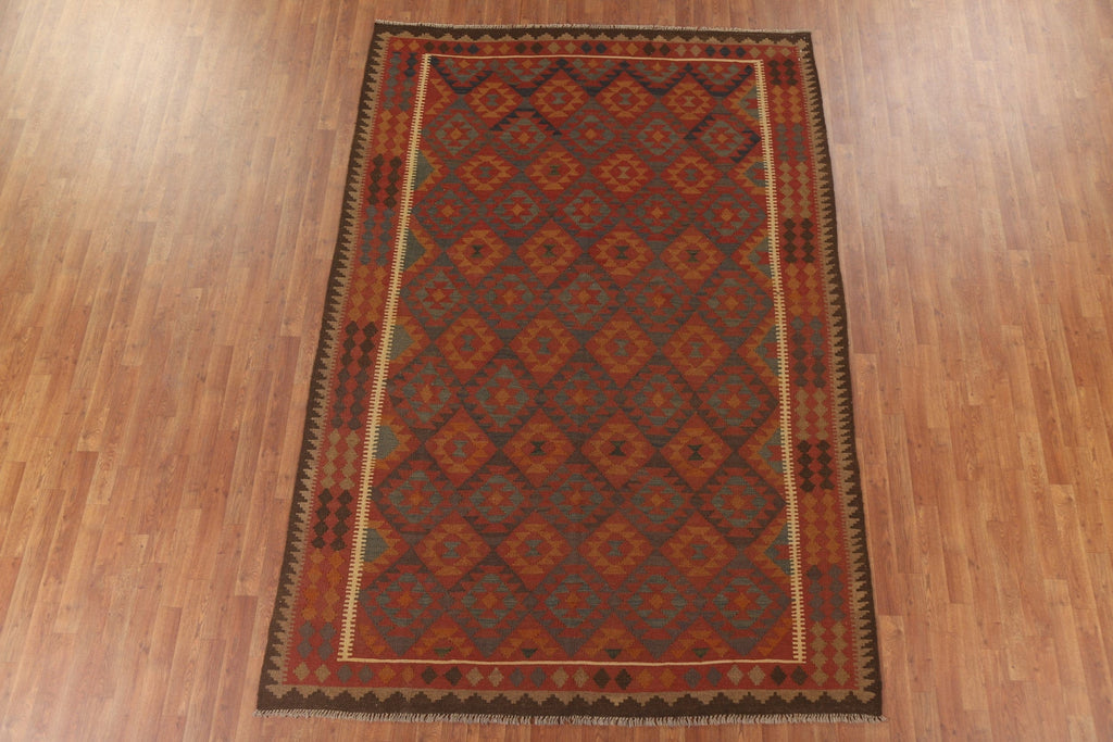 Reversible Wool Kilim Oriental Area Rug 7x10