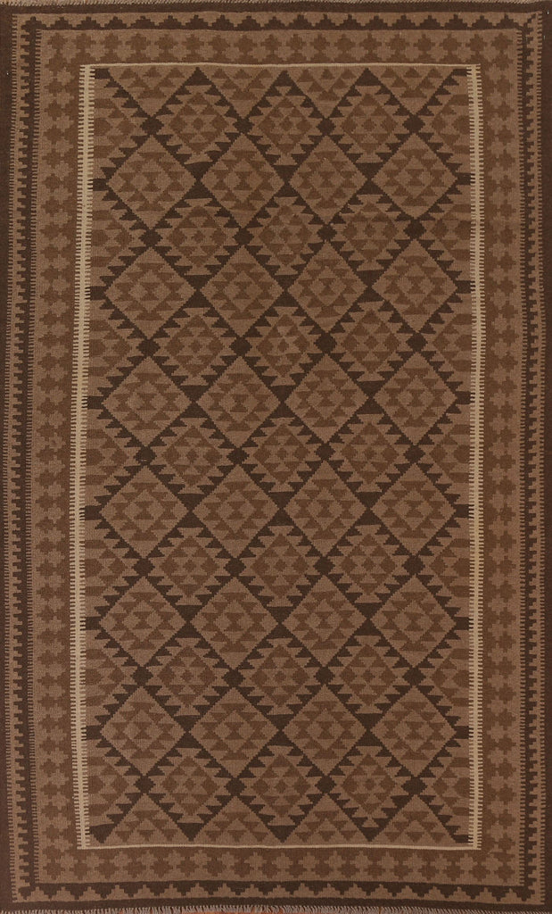 Brown Kilim Oriental Area Rug 7x10