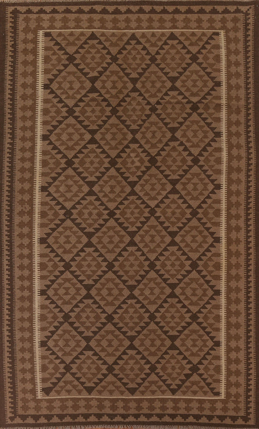 Brown Kilim Oriental Area Rug 7x10