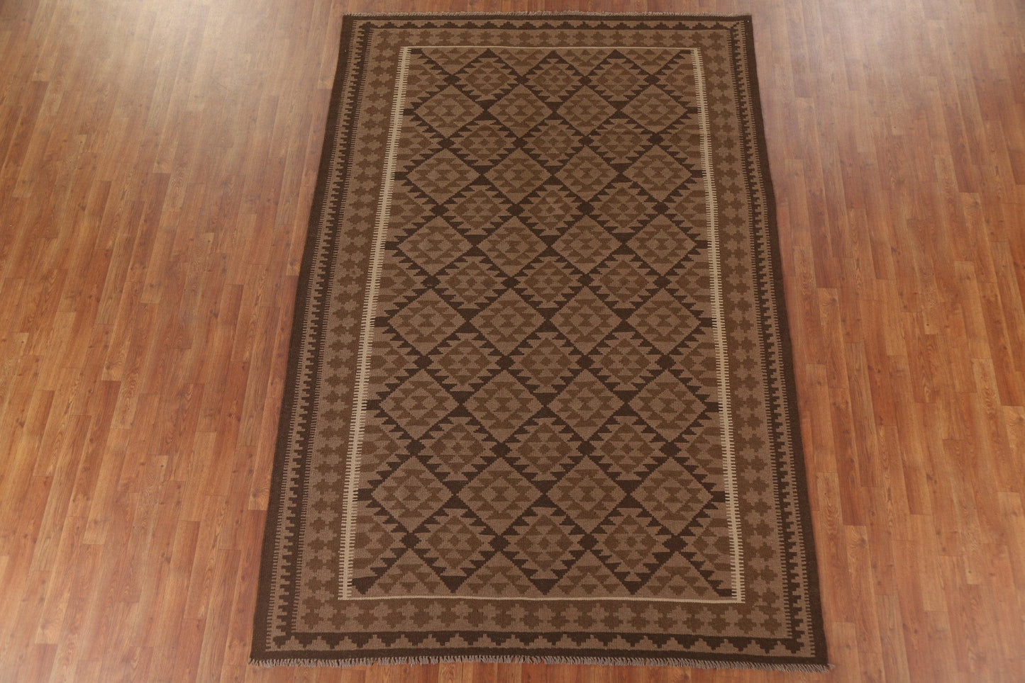 Brown Kilim Oriental Area Rug 7x10