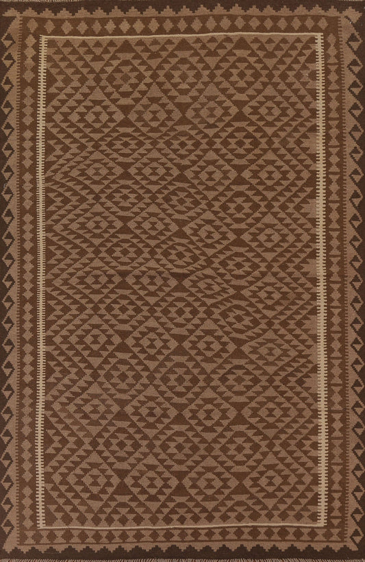 Brown Kilim Oriental Area Rug 7x9