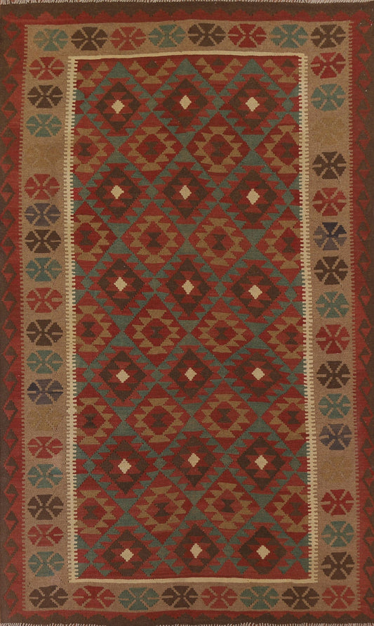 Reversible Wool Kilim Area Rug 7x10