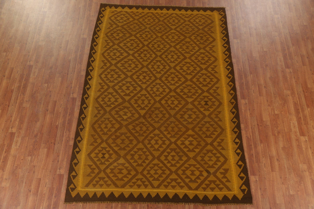 Reversible Wool Kilim Area Rug 7x10