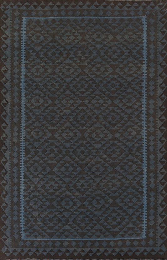 Blue Kilim Oriental Area Rug 7x10