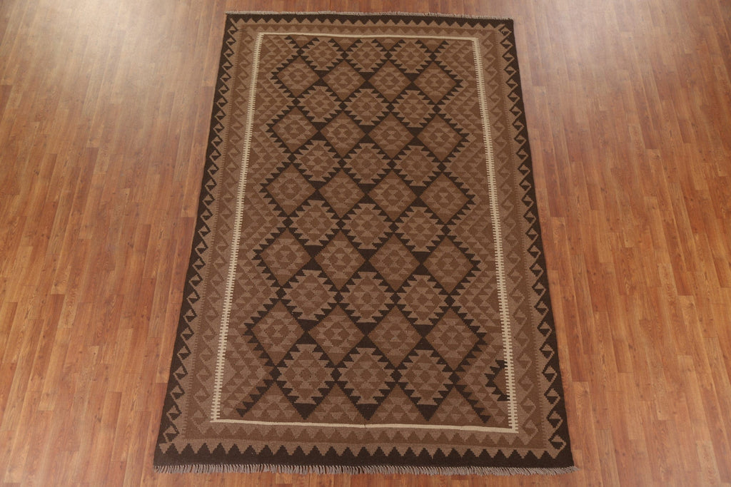 Reversible Wool Kilim Area Rug 7x10