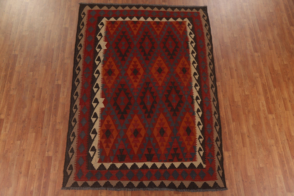 Geometric Kilim Oriental Area Rug 7x9