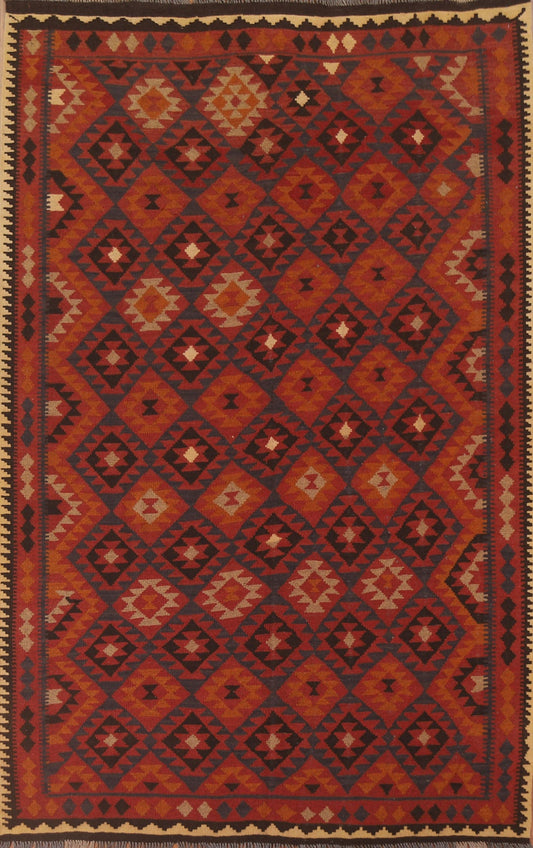 Reversible Wool Kilim Oriental Area Rug 7x9