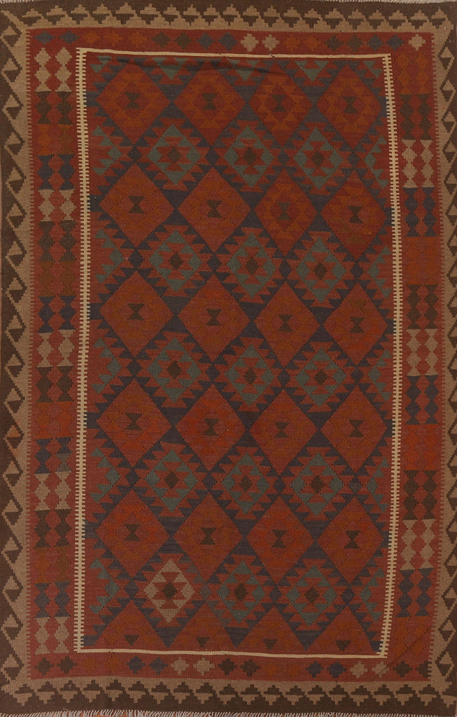 Reversible Wool Kilim Oriental Area Rug 7x10