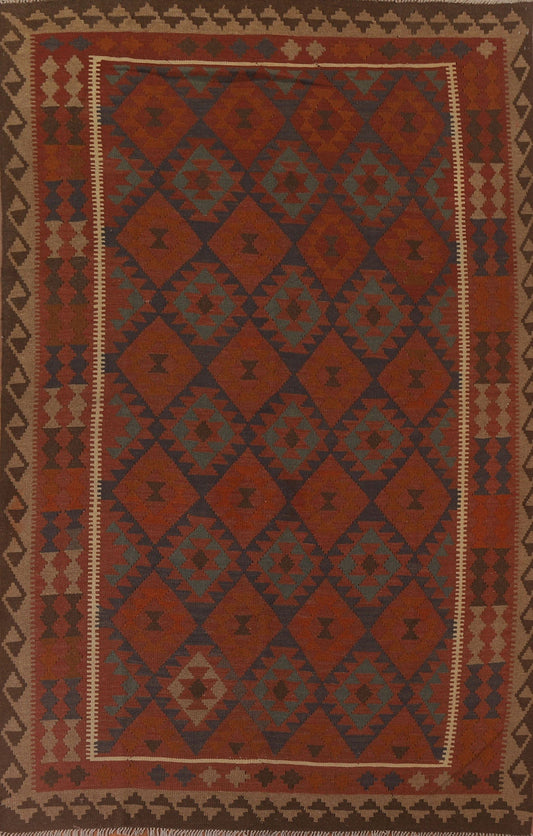 Reversible Wool Kilim Oriental Area Rug 7x10