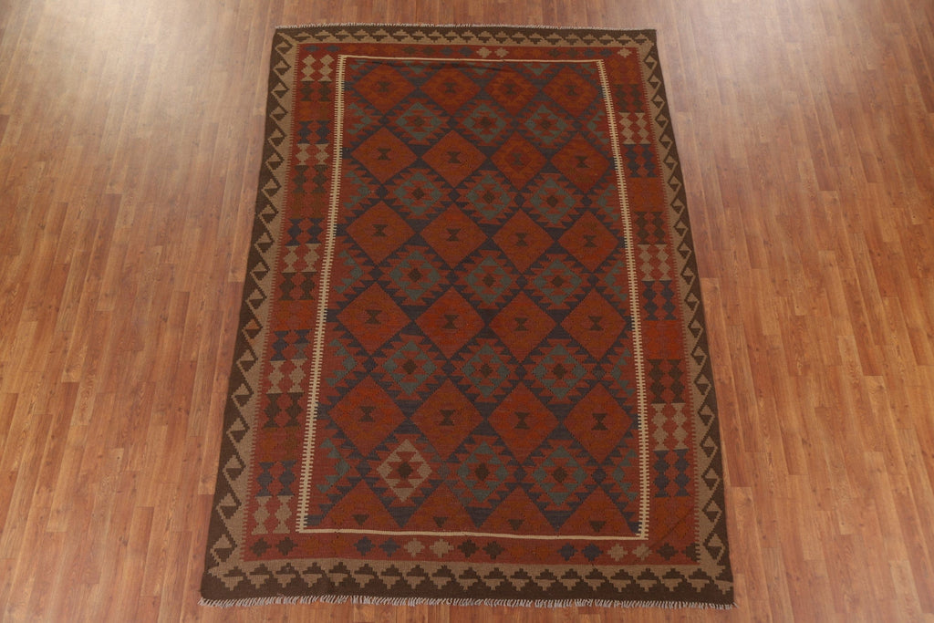 Reversible Wool Kilim Oriental Area Rug 7x10