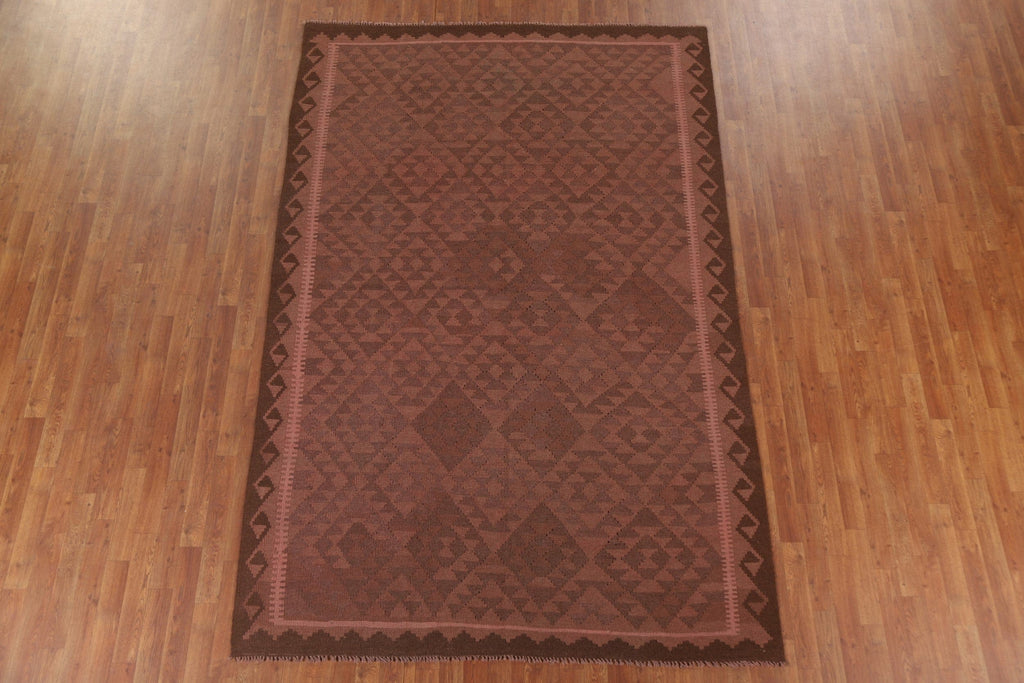 Brown/ Pink Kilim Oriental Area Rug 6x10