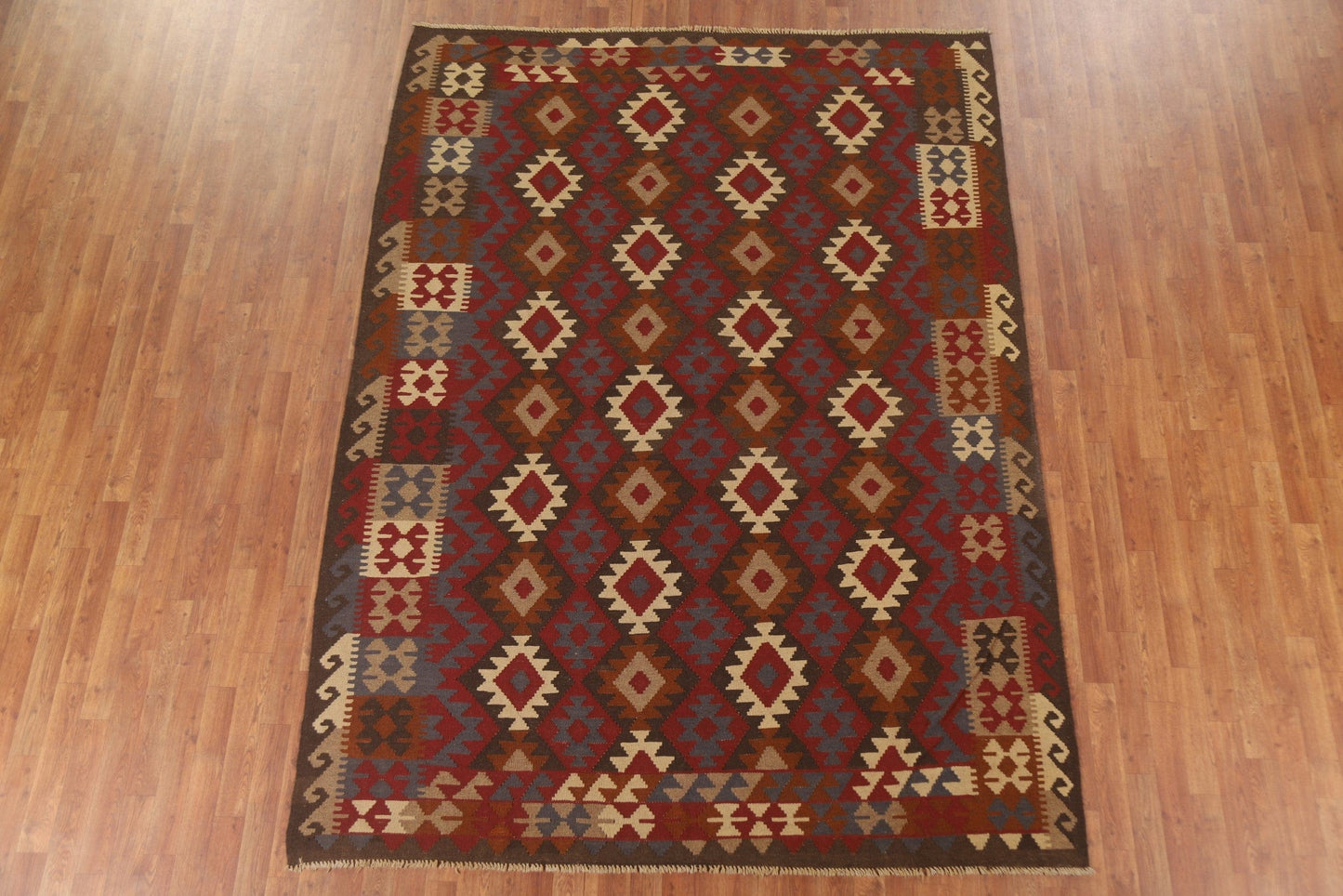 Multicolor Kilim Oriental Area Rug 7x9