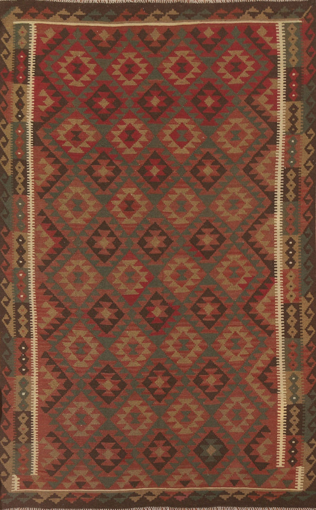 Reversible Wool Kilim Oriental Area Rug 7x9