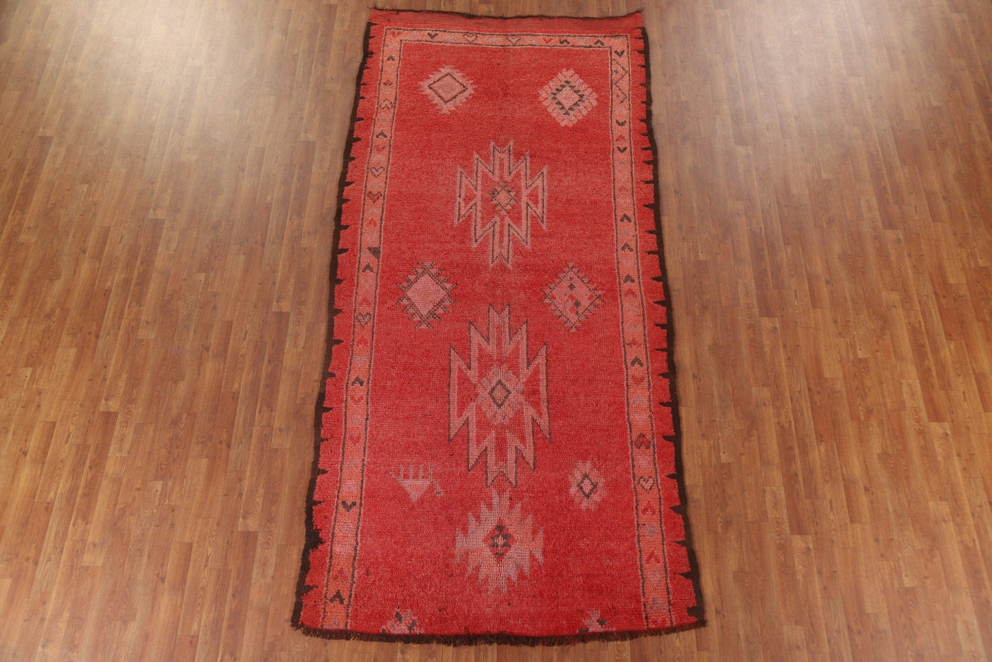 Vintage Moroccan Oriental Area Rug 5x11