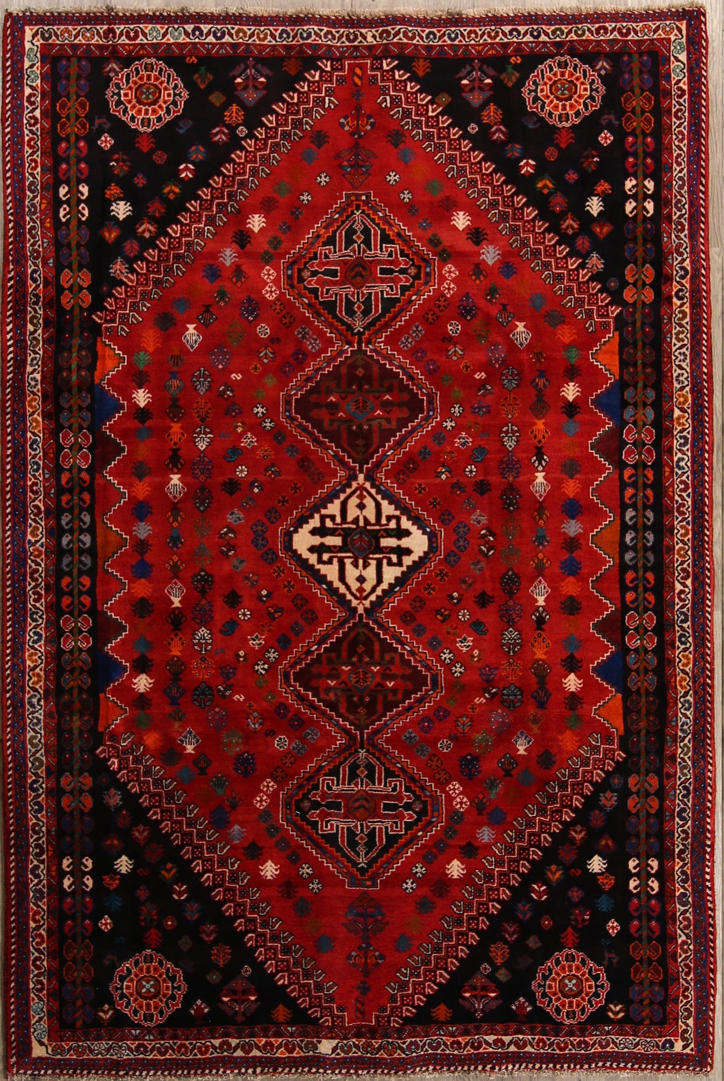 7x10 Abadeh Shiraz Persian Area Rug