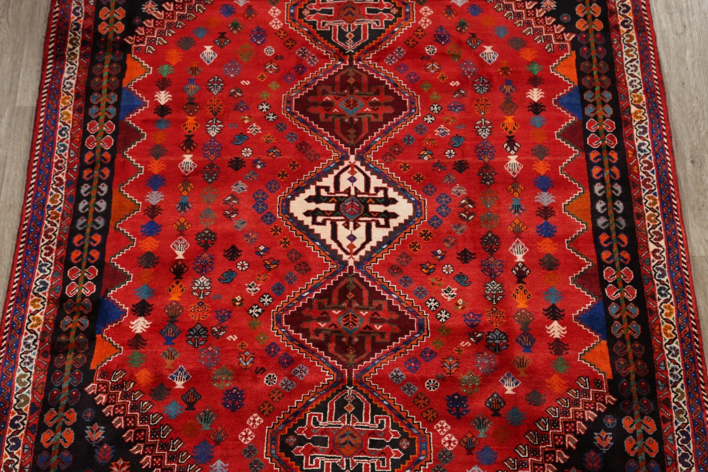 7x10 Abadeh Shiraz Persian Area Rug