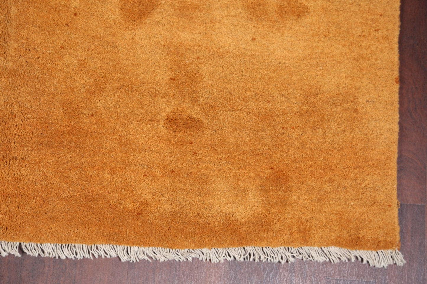 Solid Orange Gabbeh Shiraz Modern Persian Are Rug 7x10ft