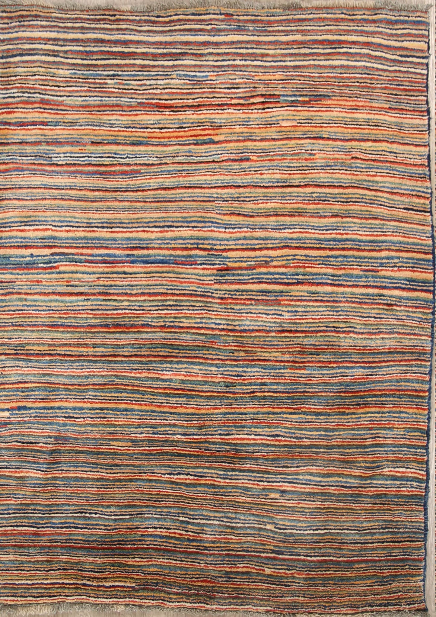 Striped Gabbeh Persian Area Rug 5x7