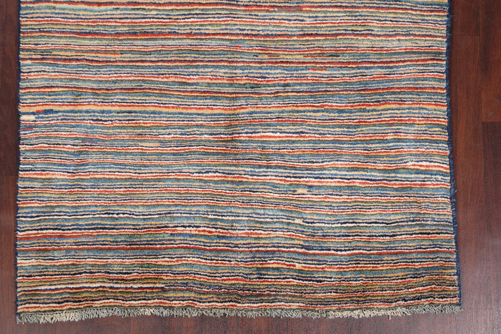 Striped Gabbeh Persian Area Rug 5x7