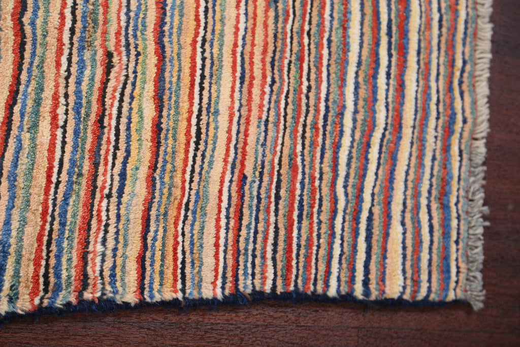 Striped Gabbeh Persian Area Rug 5x7