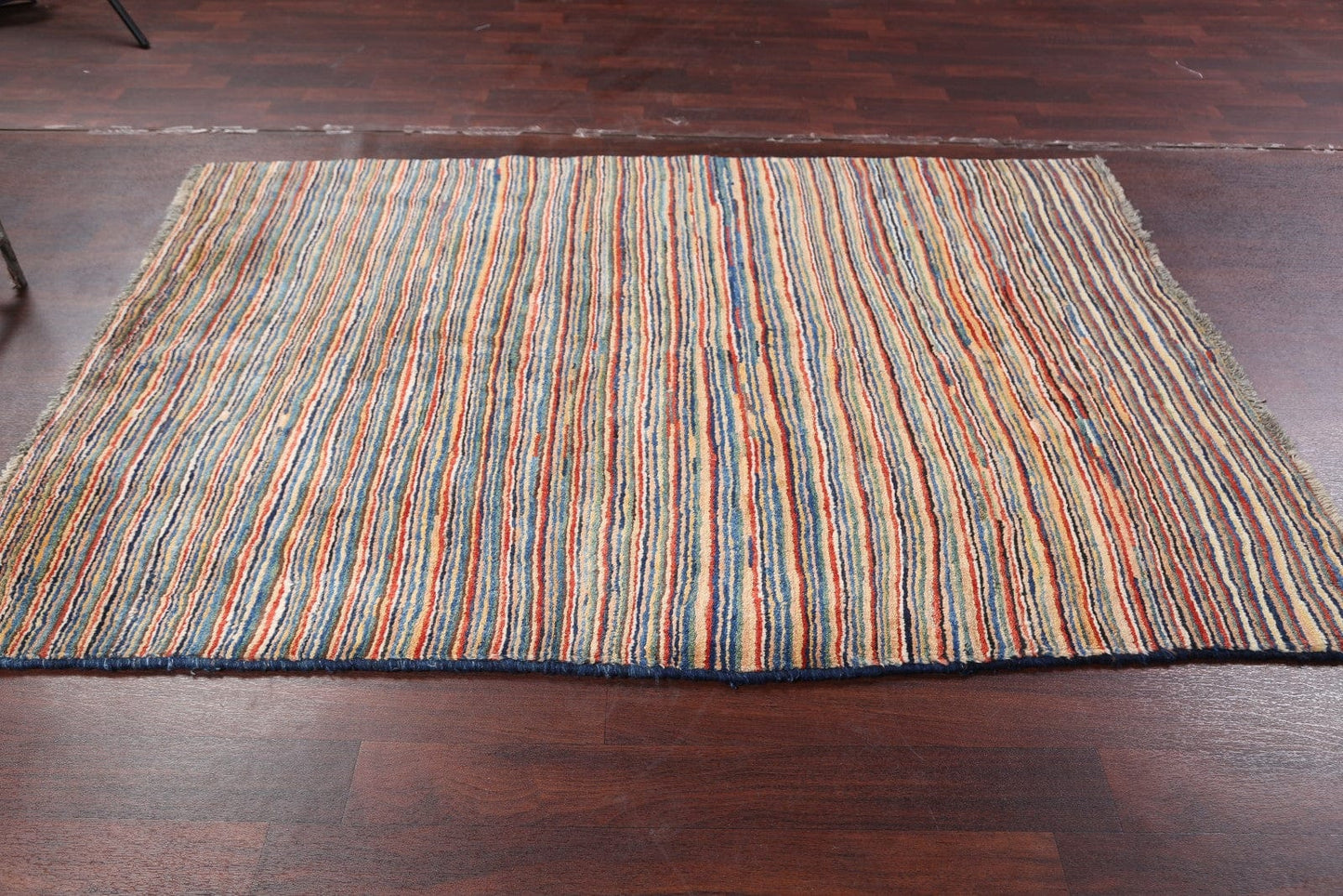 Striped Gabbeh Persian Area Rug 5x7