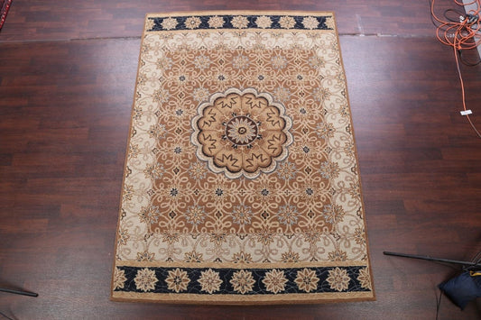 Brown Kashan Oriental Area Rug 7x10