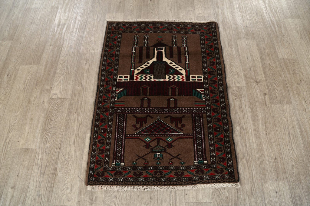 3x4 Balouch Turkoman Persian Area Rug