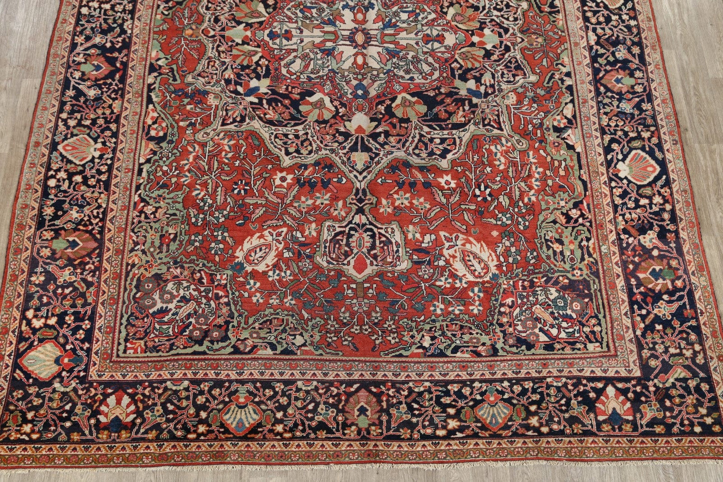 Pre-1900 Antique 10x14 Sarouk Persian Area Rug