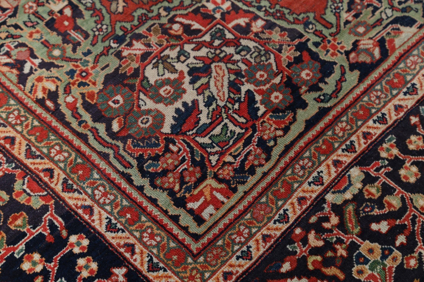 Pre-1900 Antique 10x14 Sarouk Persian Area Rug