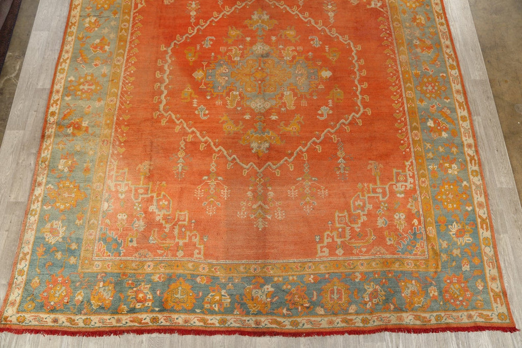 Pre-1900 Antique Vegetable Dye Oushak Persian Area Rug 11x14