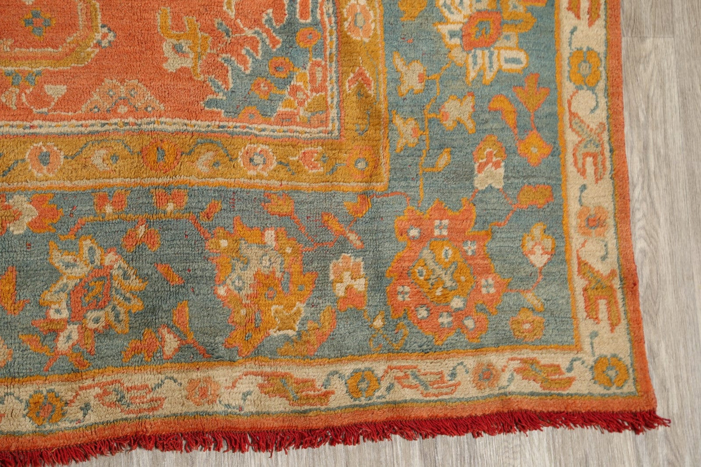 Pre-1900 Antique Vegetable Dye Oushak Persian Area Rug 11x14