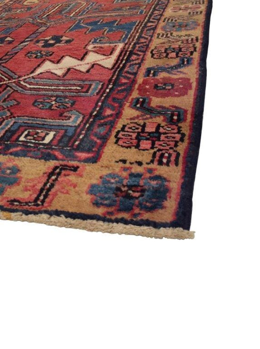 Vintage N.w. Collection Rust Wool Area Rug- 3' 0" X 10' 3"