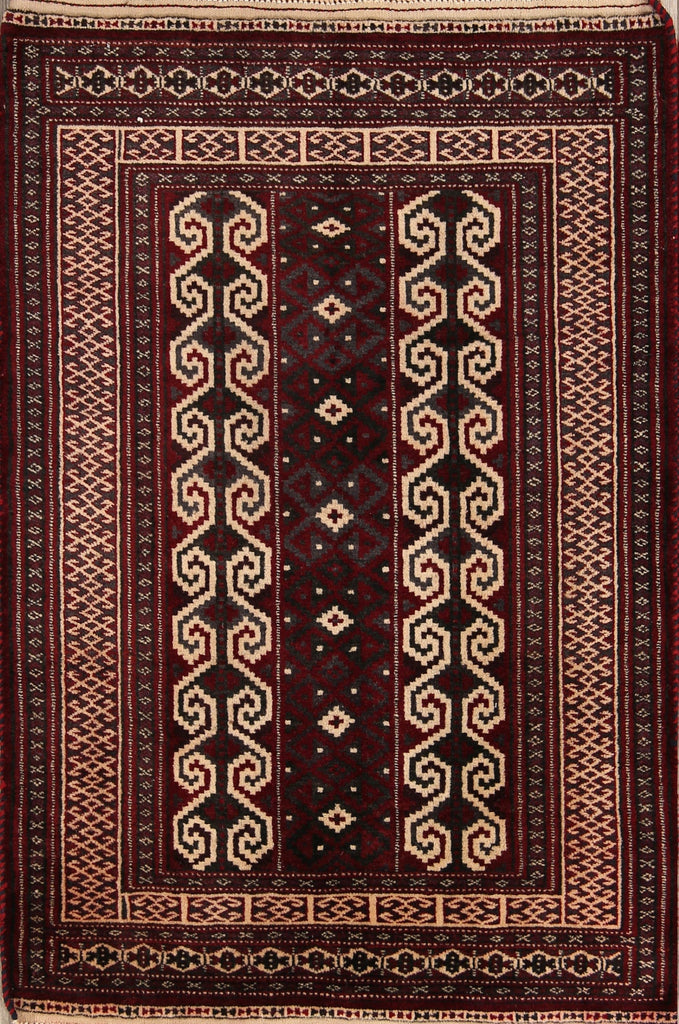 3x4 Balouch Turkoman Persian Area Rug