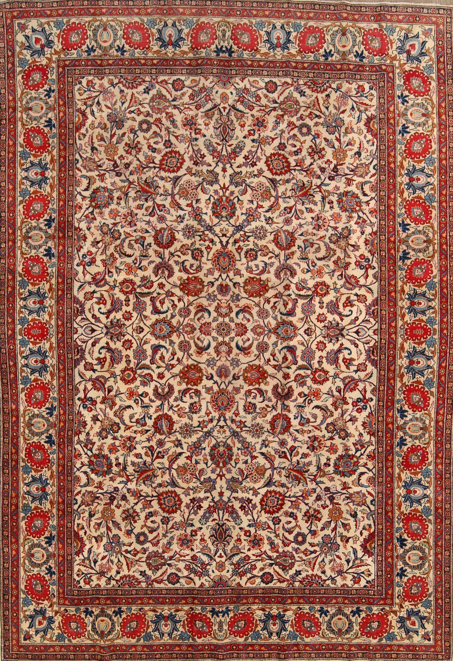 Floral 8x11 Kashan Persian Area Rug