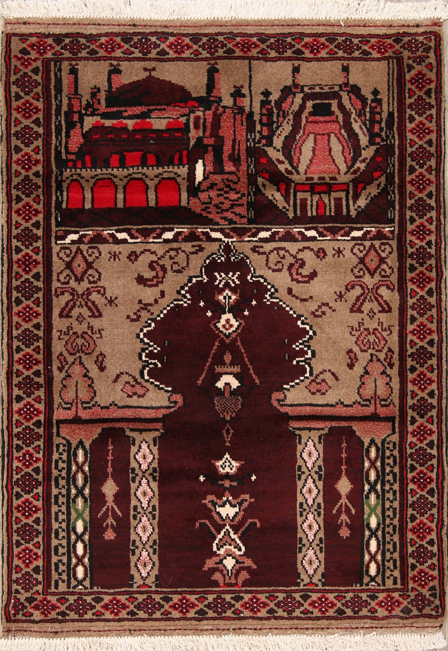 3x4 Balouch Turkoman Persian Area Rug