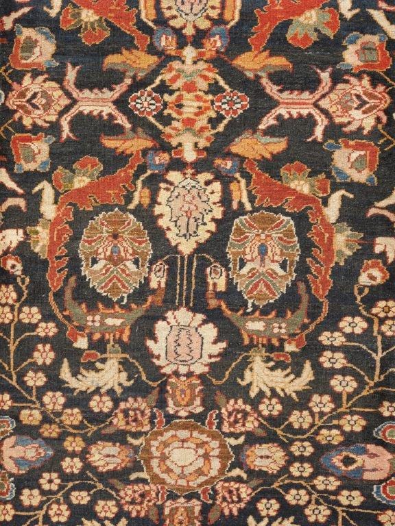 Antique Sultanabad Collection Navy Lamb's Wool Area Rug-12' 0" X 19' 0"