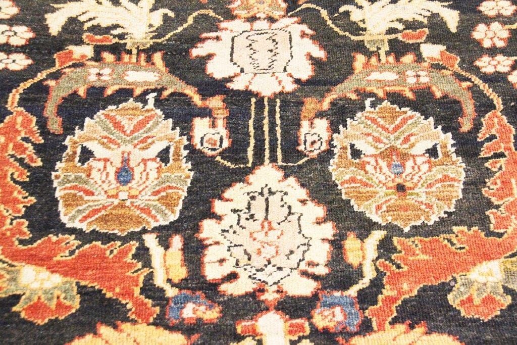 Antique Sultanabad Collection Navy Lamb's Wool Area Rug-12' 0" X 19' 0"